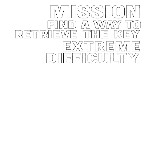 MISSION — find a way to retrieve the key — extreme difficulty